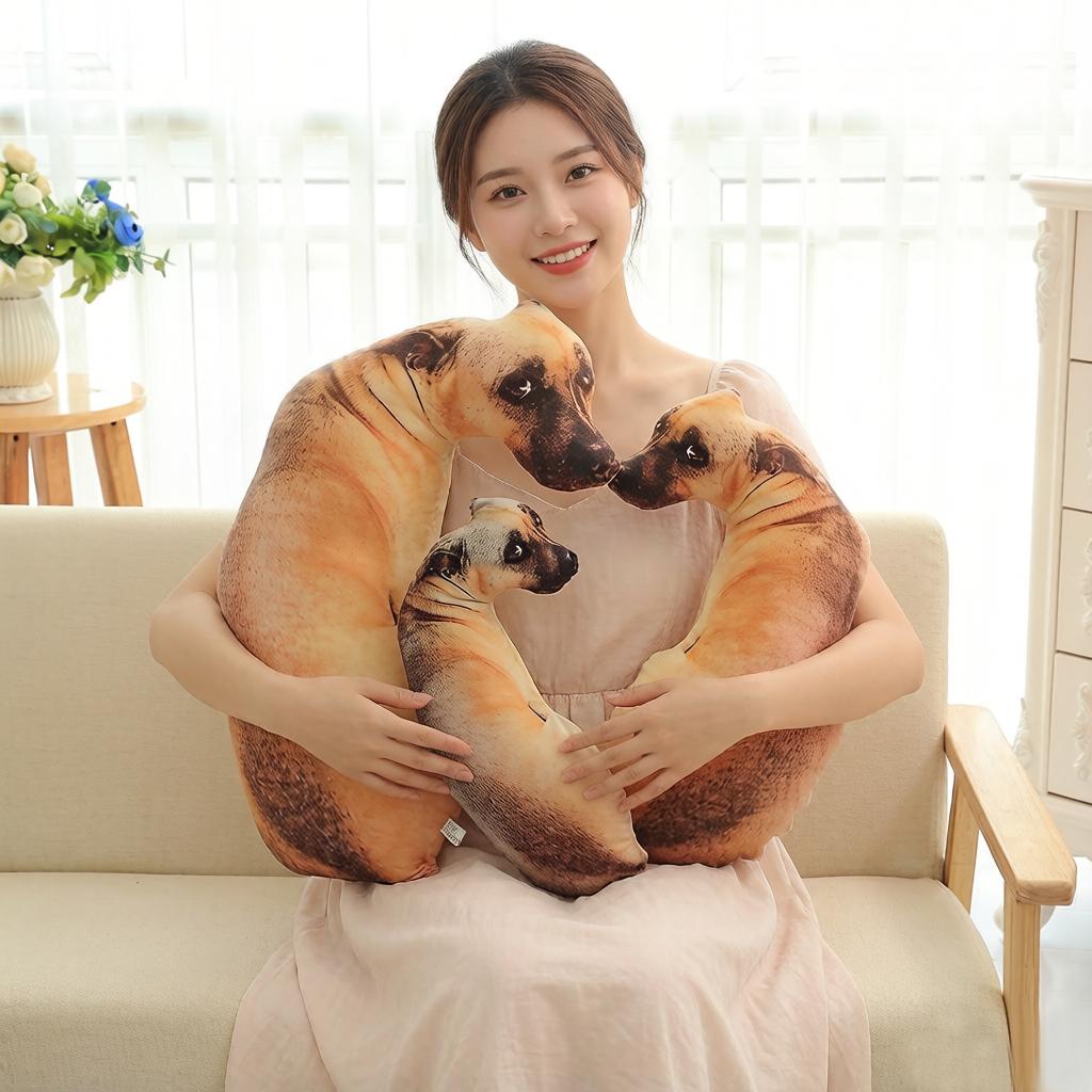 45~90Cm Dog Plush Pillow Lifelike Shepherd Husky Hound Shar Pei Spotty Puppy Animal Plush Throw Pillow Decor Gift