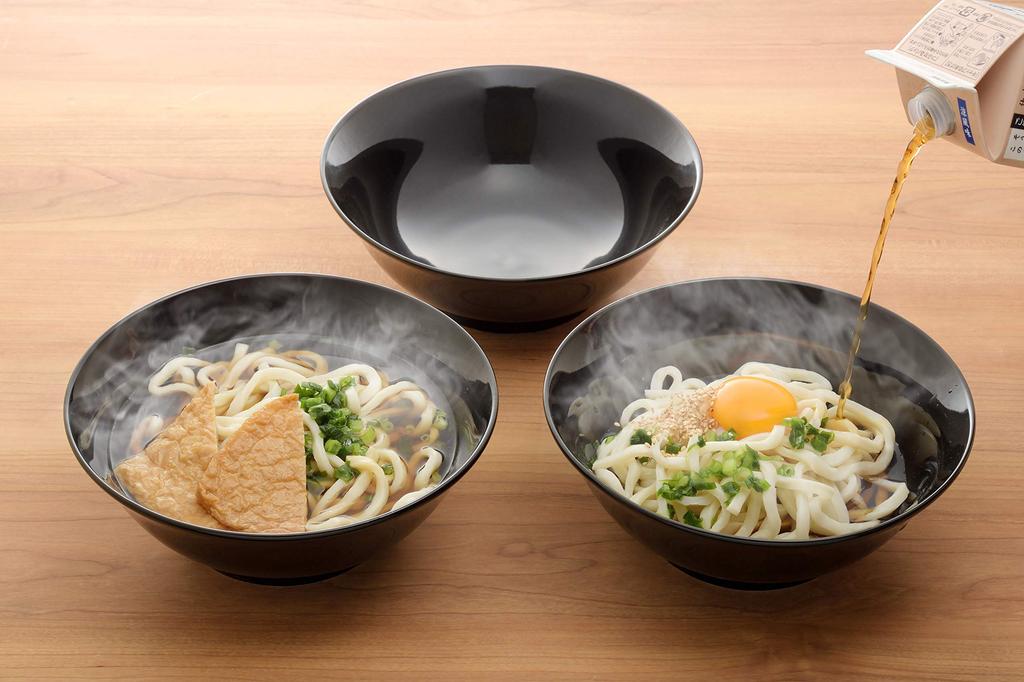 Yamago Pottery Ramen Bowl Ramen Bowl Bowl Stylish Ramen Set Black Black 3 Pieces 1050ml Mino Ware Takumi Black Glaze Noodle Bowl (Set of 3)