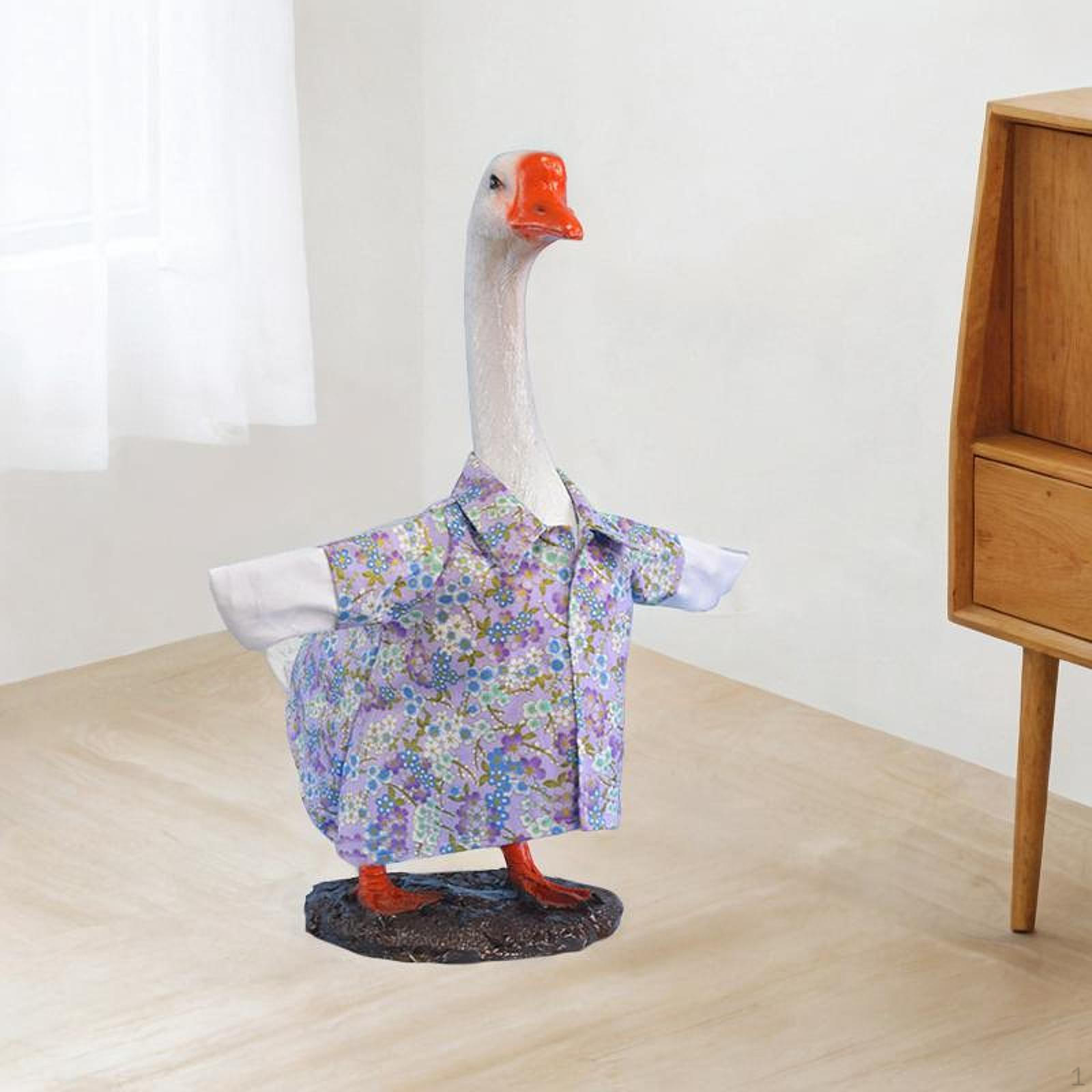 

Костюм гуся для лужайки, крыльца, одежды для 23-дюймовой статуи, патио, уличного использования фиолетовый