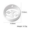 Zodiac Floating Charm for Jewelry Making Stainless Steel Aries Pisces Gemini Aquarius Cancer Twelve Constellation Pendant