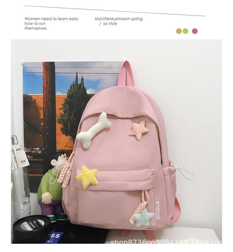 Schoolbag Japanese ins School Bag Girls Junior High School High School Students Simple Versatile Backpack Lightweight College Style Girl Backpack