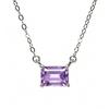 S925 Sterling Silver Necklace with Amethyst, Citrine, Peridot, Topaz, and Garnet Gemstones