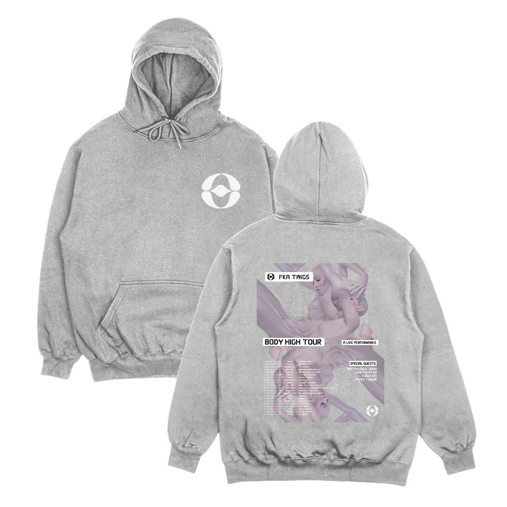 Hanorace FKA Twigs Body High Tour Estetică Harajuku Haine Grafice Femei Bărbați Hanorac Trendy Mânecă Lungă Casual Y2k Pulover