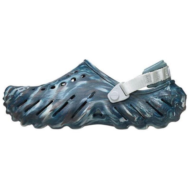 Crocs Bob Marble Lightweight and Breathable Hole Shoes Unisex Dark Blue