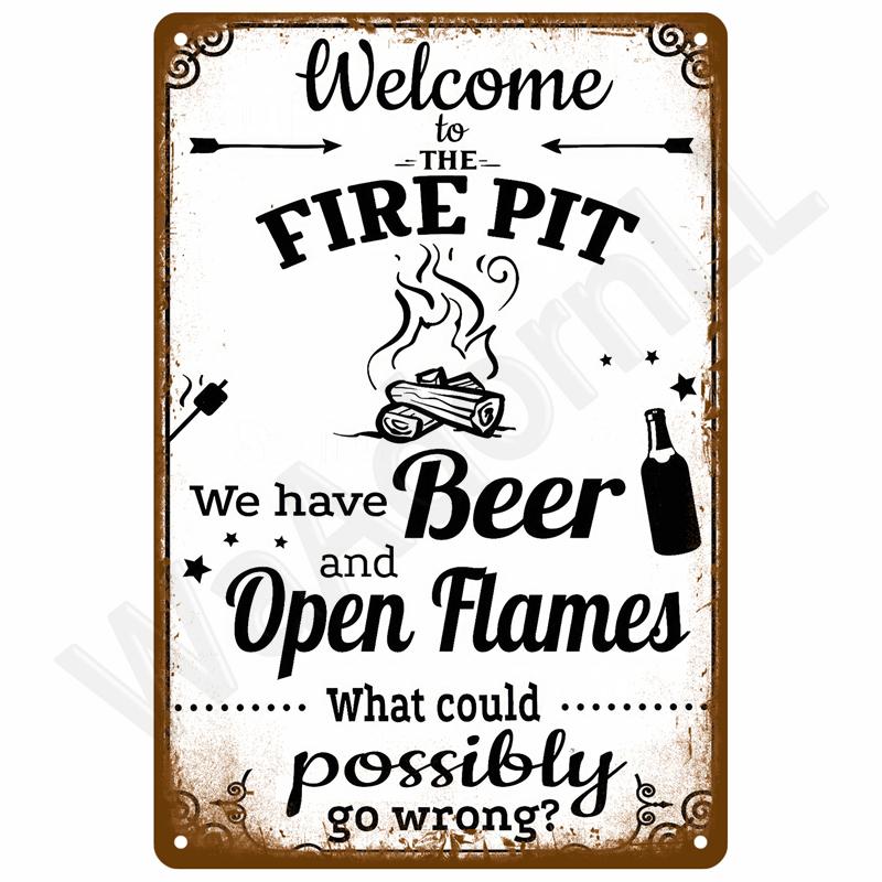 Retro Metal Sign Wall Art Mural Aesthetic Room Home Decor Items Poster Vintage Metal Plate Garage Decoration Tin Sign Plates Bar