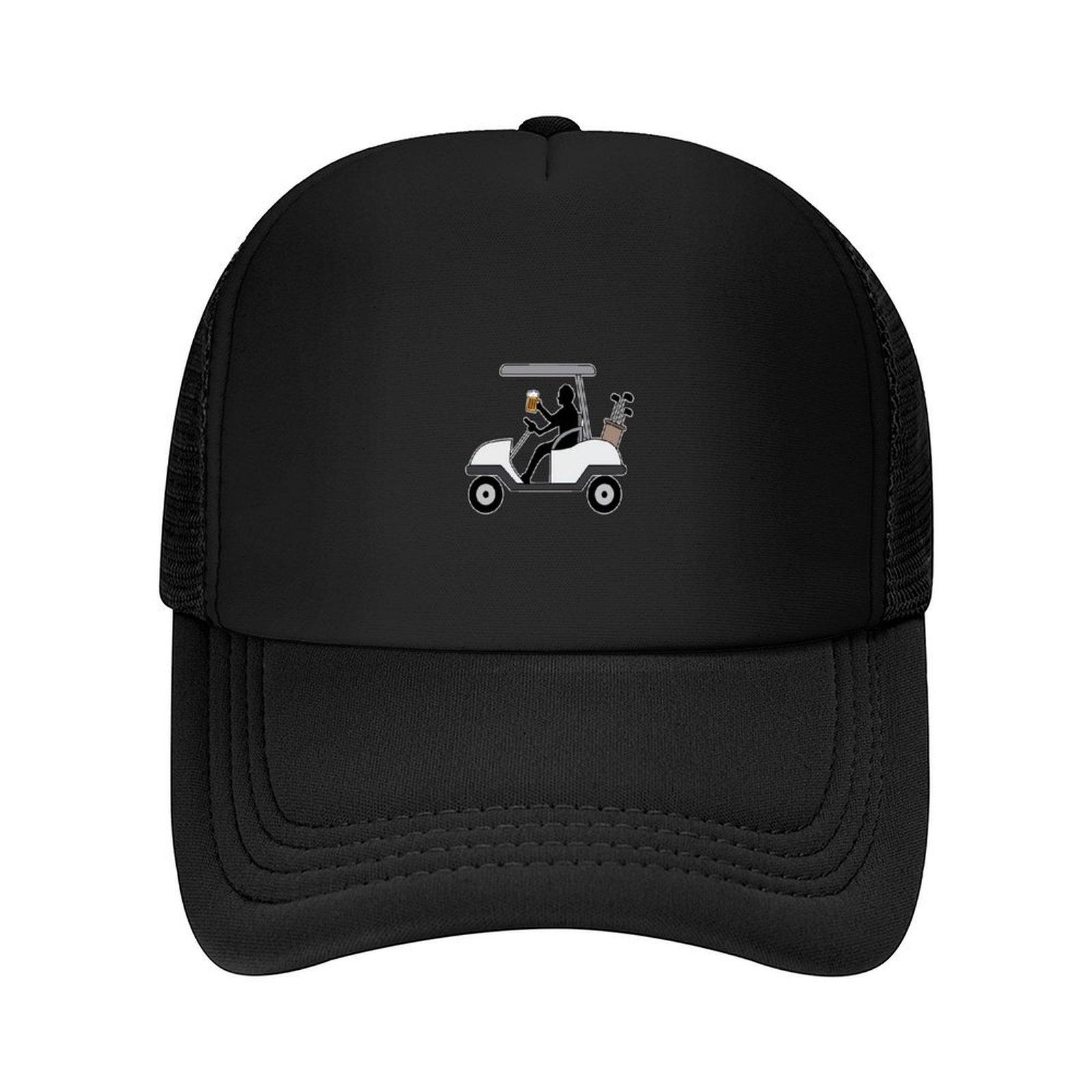 Golf Cart Golfer Drinking Beer Design Gift Idea Baseball Cap Custom Cap Hood Snap Back Hat Sunscreen For Men Women s