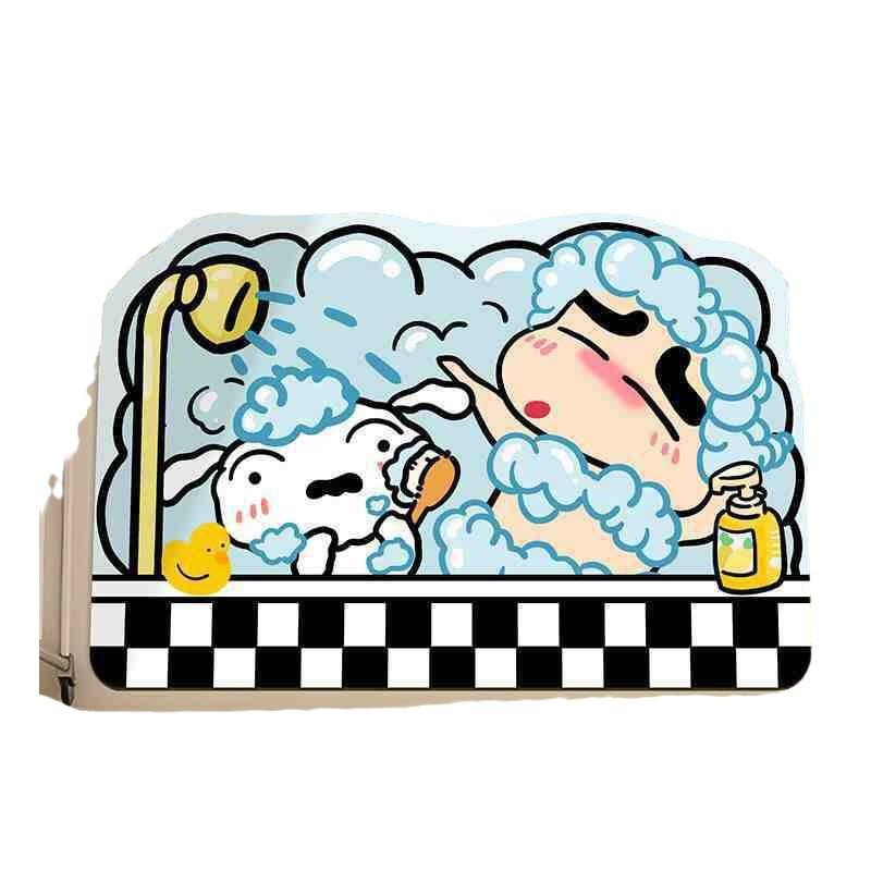 Cartoon Diatom Mud Floor Mat, Anti-Skid Pad At The Door Of The Bathroom, Dirt-Resistant, Wear-Resistant And Easy To Take Care Of, Cartoon Absorbent