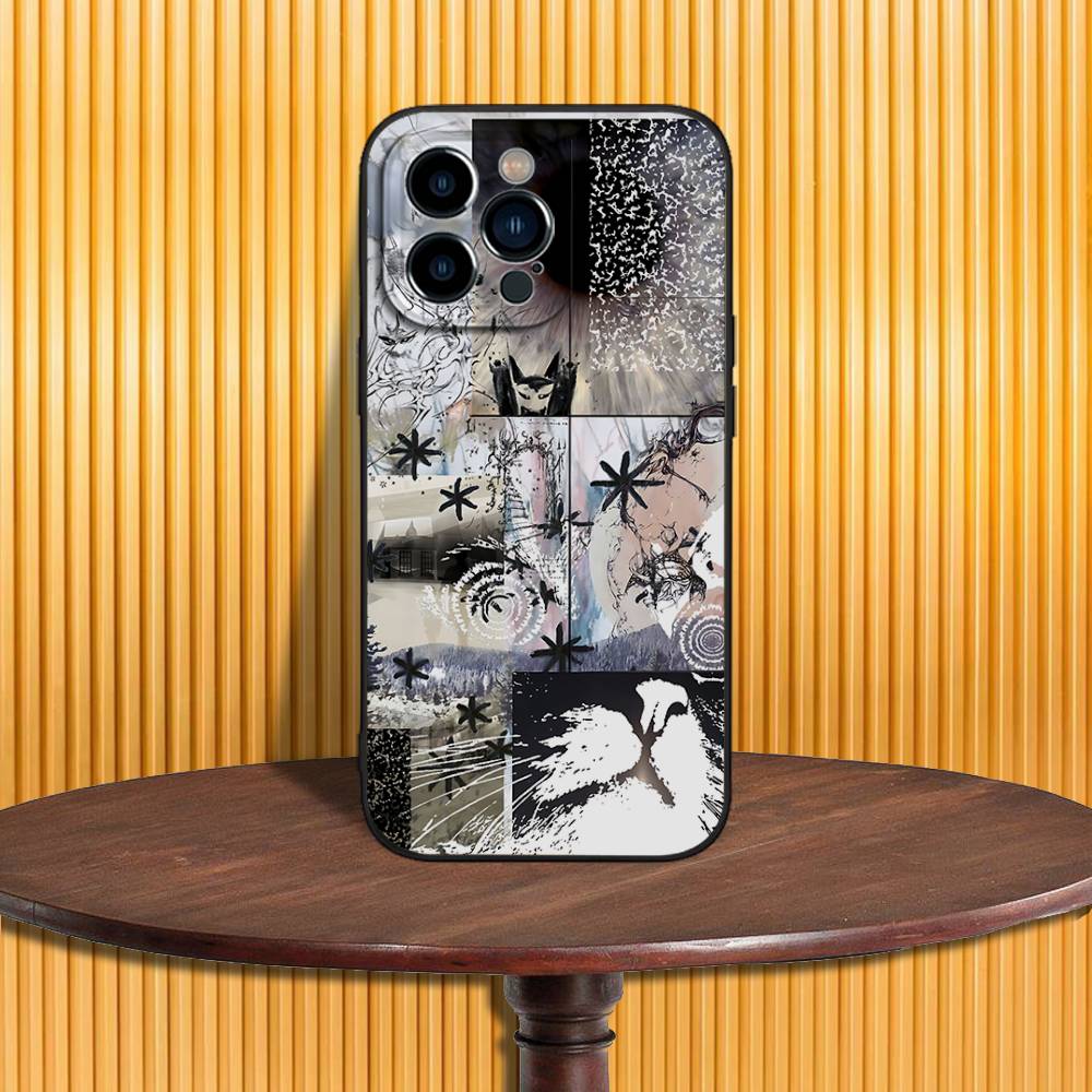 Gotische Coquette Cyber Sigilism Handyhülle Für iPhone 16,15,14,13,12,11,Pro,Max,Plus,X,XS,SE4,E,Mini,Weiche Schwarze Hülle