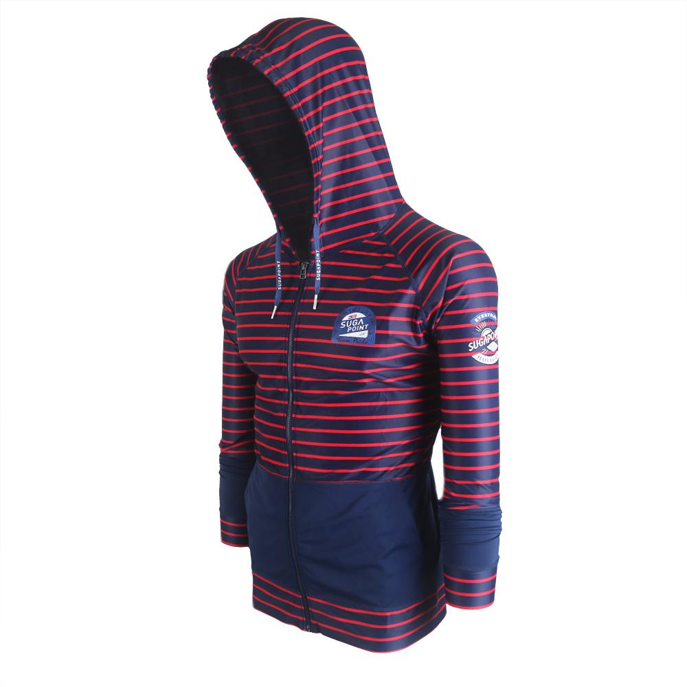 SUGAPOINT Men'S Surfing/Wakeboarding Zip-Up Hooded Rash Guard. Baker