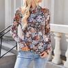 Turtleneck Long Sleeve Lace Floral Mesh Undershirt Top Women's
