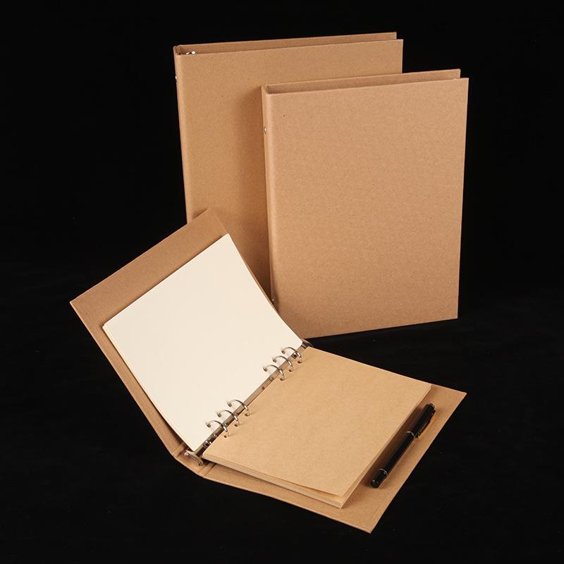 Retro Kraft Paper A4/A5 Ring Binder DIY Photo Album & Notebook Cover