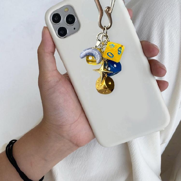 Stilvoller Handyhüllen-Anhänger Würfel Hängender Charm Mehrzweck-Würfel Amulett Rucksackzubehör Modeschmuck für Geldbörse