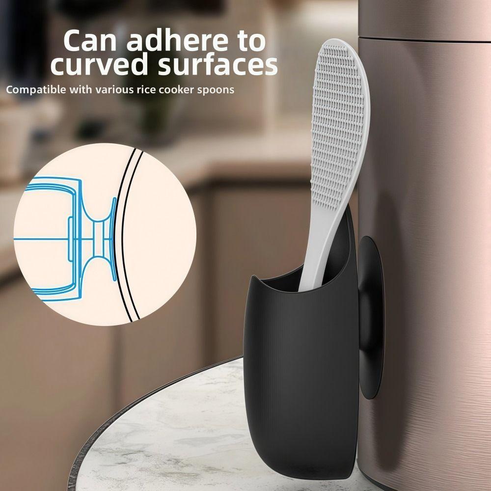 Mini Kitchen Rice Spoon Holder Multifunctional Toothbrush Holder New Rice Cooker Spatula Rack  Home