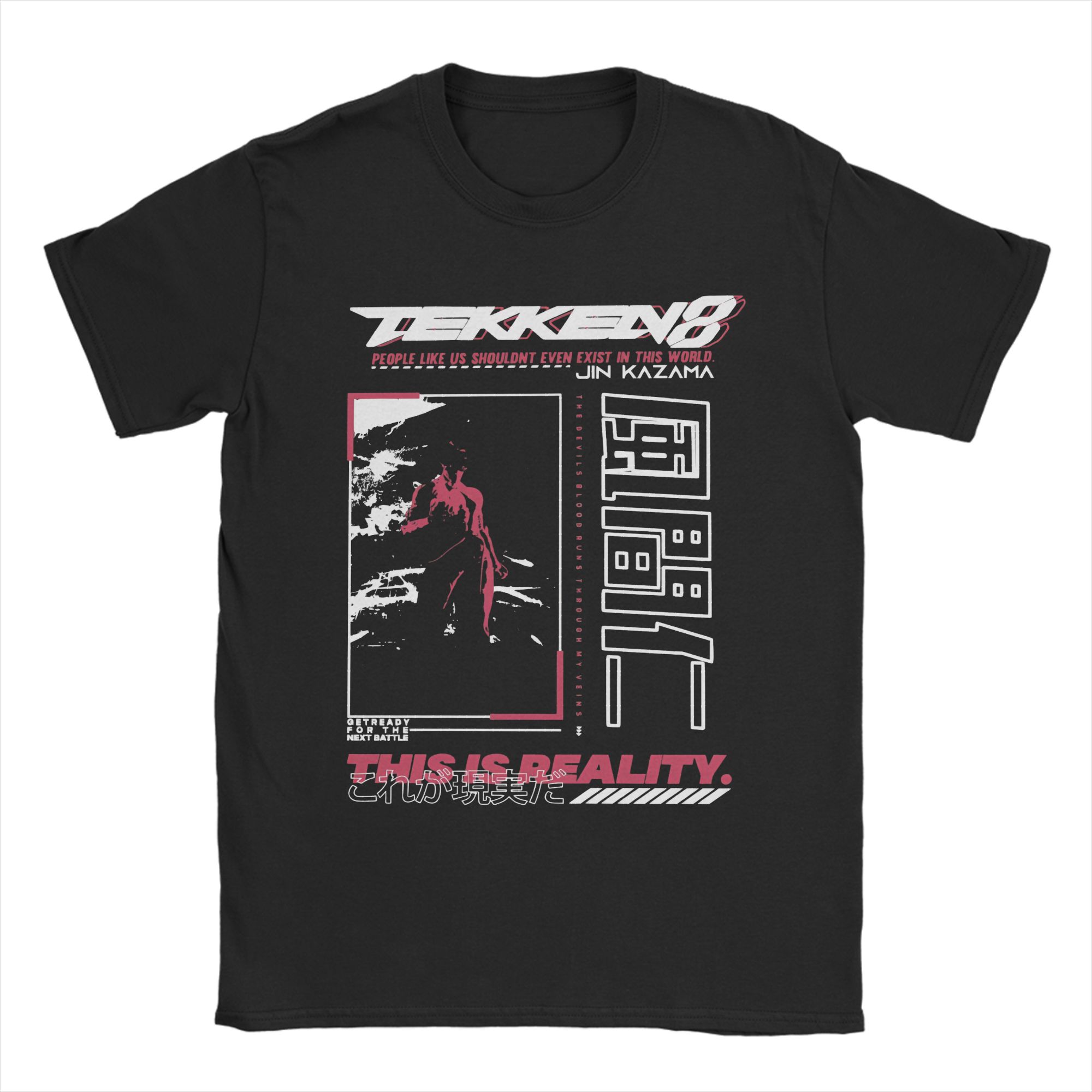 

Oversized T-Shirt Tekken Japanese Fighting Game 100% Cotton T-Shirts Hip Hop Tshirt for Men Summer Loose Short Sleeve Top Tees S разноцветный