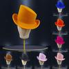 Bucket Hat Top Hat Angled Edge Magician Hat Retro Magic Hat  Stage Lighting Focusing