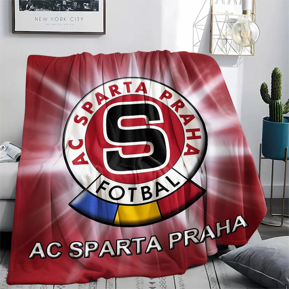 AC Sparta Praha Print Flannel Blanket, High quality Comfortable for All Seasons, Home Decor, Warmth and Comfort, Perfect for Christmas Gifts