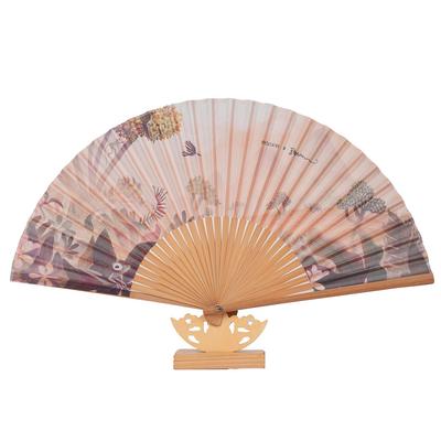 Custom Silk Paper Surface Bamboo Fan: Personalized Eco-friendly Souvenir Gift