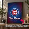 Custom Name Chicago Cubs 5D Diamond Painting Personalized Full Drill Diamond Art Kit Gift