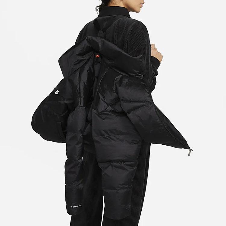 Nike Jednobarevná bunda se zipem, stojáčkem a dlouhým rukávem pro ženy, svrchní oděv, černá DQ6888-010