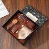 Premium Men's Souvenir Gift Set Custom Logo Leather Wallet Belt Watch Sunglasses 4-Piece Valentine Birthday Luxury Box