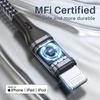 RAVIAD iPhone Charging Cable [3M/MFi Certified] Lightning Cable Fast Charging Data Transfer High Durability Disconnection Prevention iPhone 13/13 Pro/