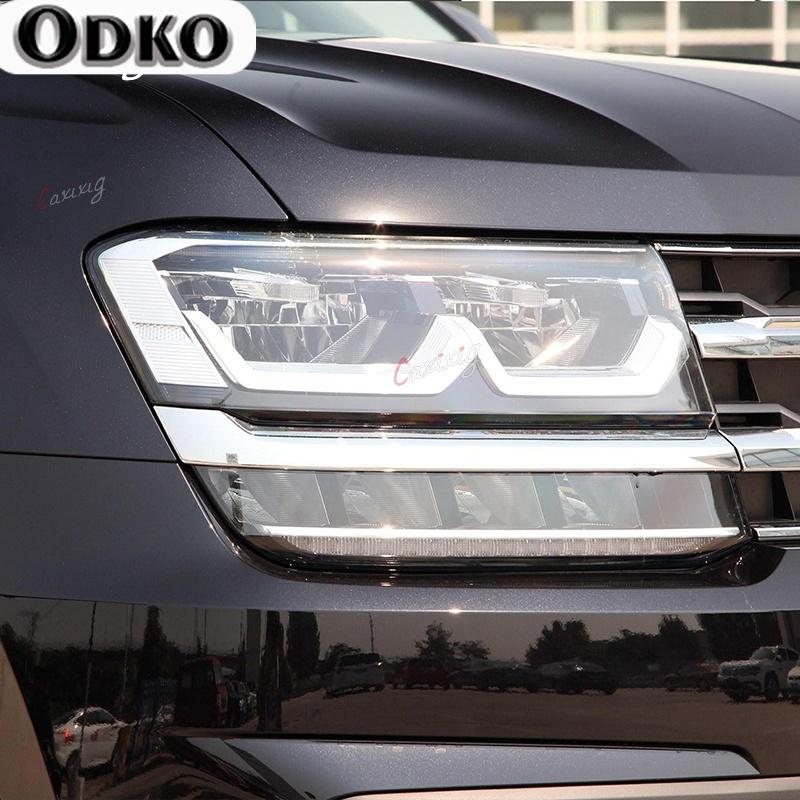 Car Headlight Protective Film Headlamp Transparent Black TPU Sticker For Volkswagen VW Atlas Teramont 2017 2018 Accessories