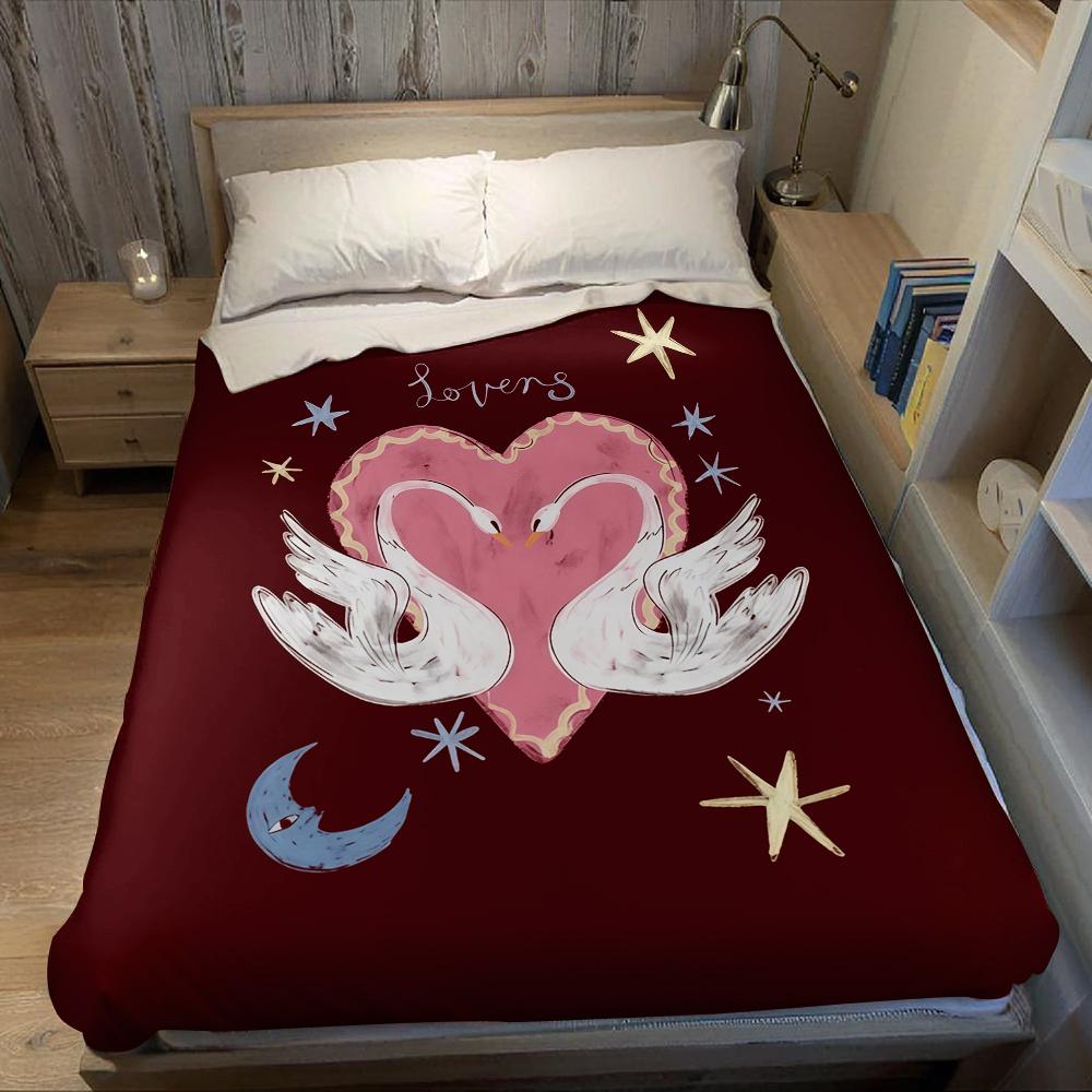 Celestial Lovers Flannel Blanket Warm Soft Halloween Christmas Couch Warm Cozy Decorative Decor Gift for All Season