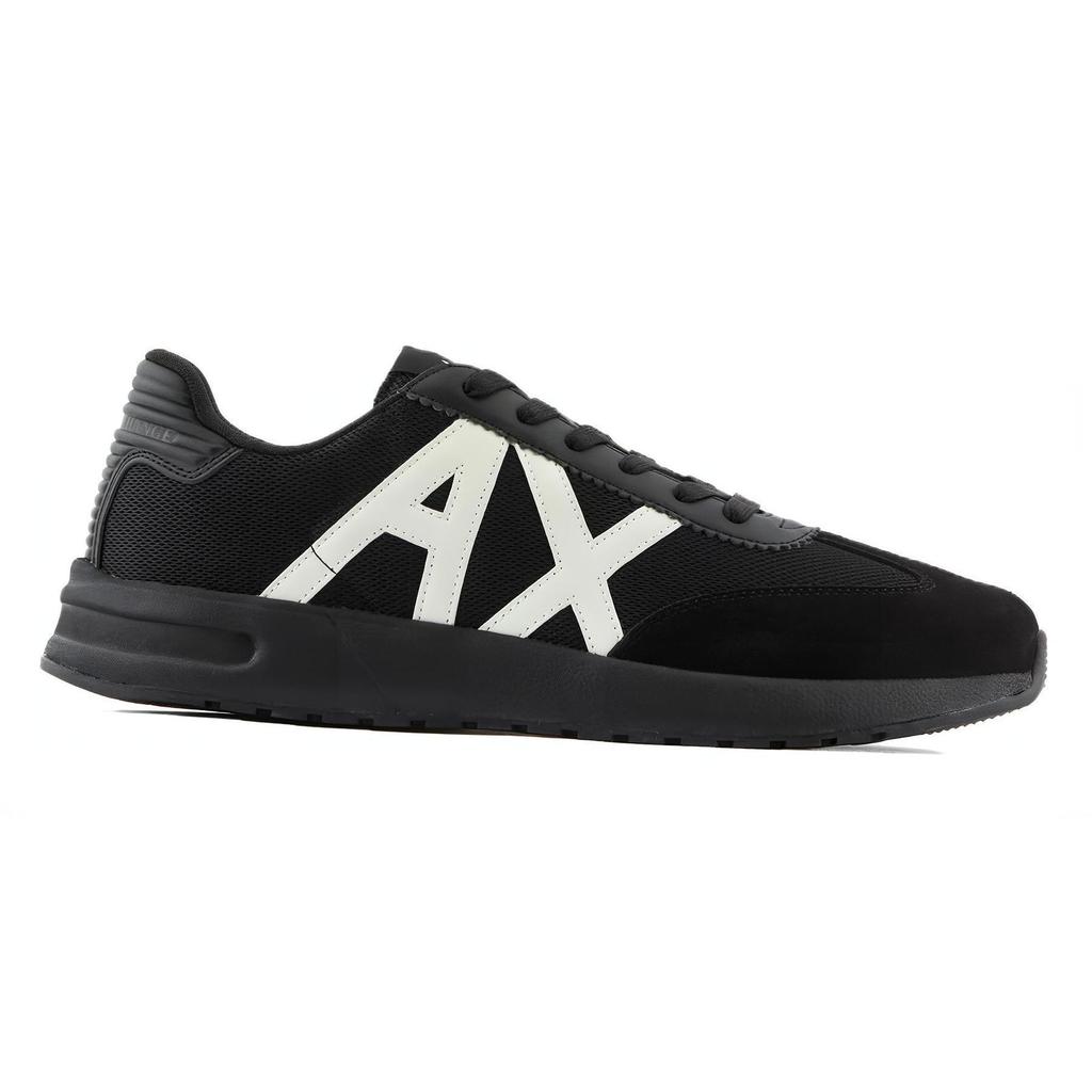 Armani Exchange Polyester Round Toe Lace-Up Low-Top Casual Shoes Men sneaker Black XUX071XV5271M217