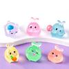 6 Piece Resin Rabbit Figurine Set with Glow Feature Miniatures Rabbit Ornament for Bedroom, Living Room, Study