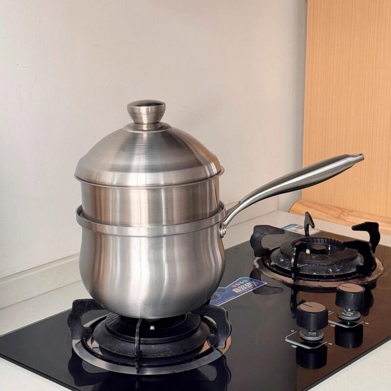 Zhishi 20CM 304 Stainless Steel Multi-Function Pot with Steamer