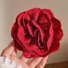 Large Fabric Rose Hair Clip For Women Elegant Back Of The Head Hair Claw Clip Shark Clip Girl Crab Hair Clamp Hair Accessories