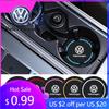 2026 Hot For Volkswagen VW New 2pcs Car Coaster Mats Water Cup Non-slip Pads For Volkswagen GOLF 5 Tiguan Polo Golf 6 Golf 7 Jet