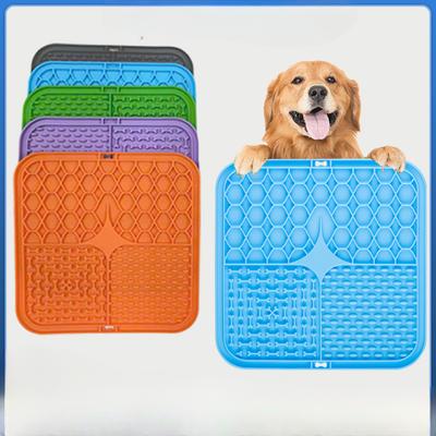 Pet Licking Pad Silicone Pet Slow Food Tableware Bowl Suction Cup Dog Licking Pad Slow Food Anti-choking Pad