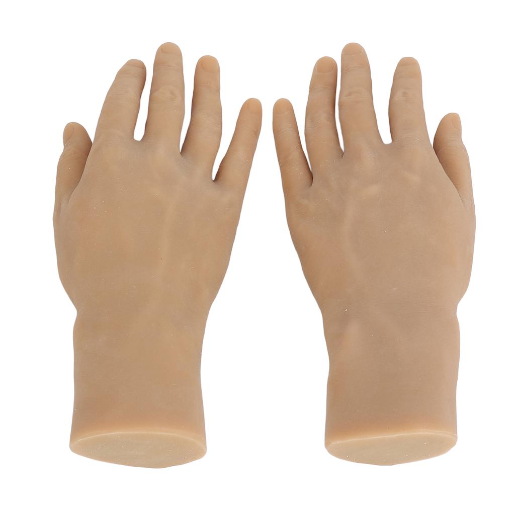 1 Pair Tattoo Practice Hand Reusable Versatile Fake Skin Hand Model for Beginners for Tattoo Training Education