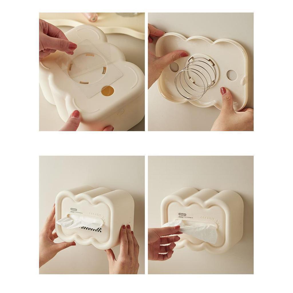 Kryt na kapesníky ve tvaru mraku, multifunkční plastový dekorativní držák na kapesníky do obývacího pokoje