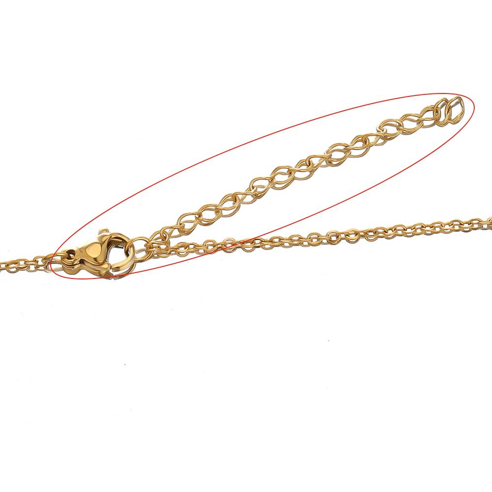 10pcs Gold Color Stainless Steel Extension Tail Chains Lobster Clasps Connector DIY Bracelets Making Necklaces Components