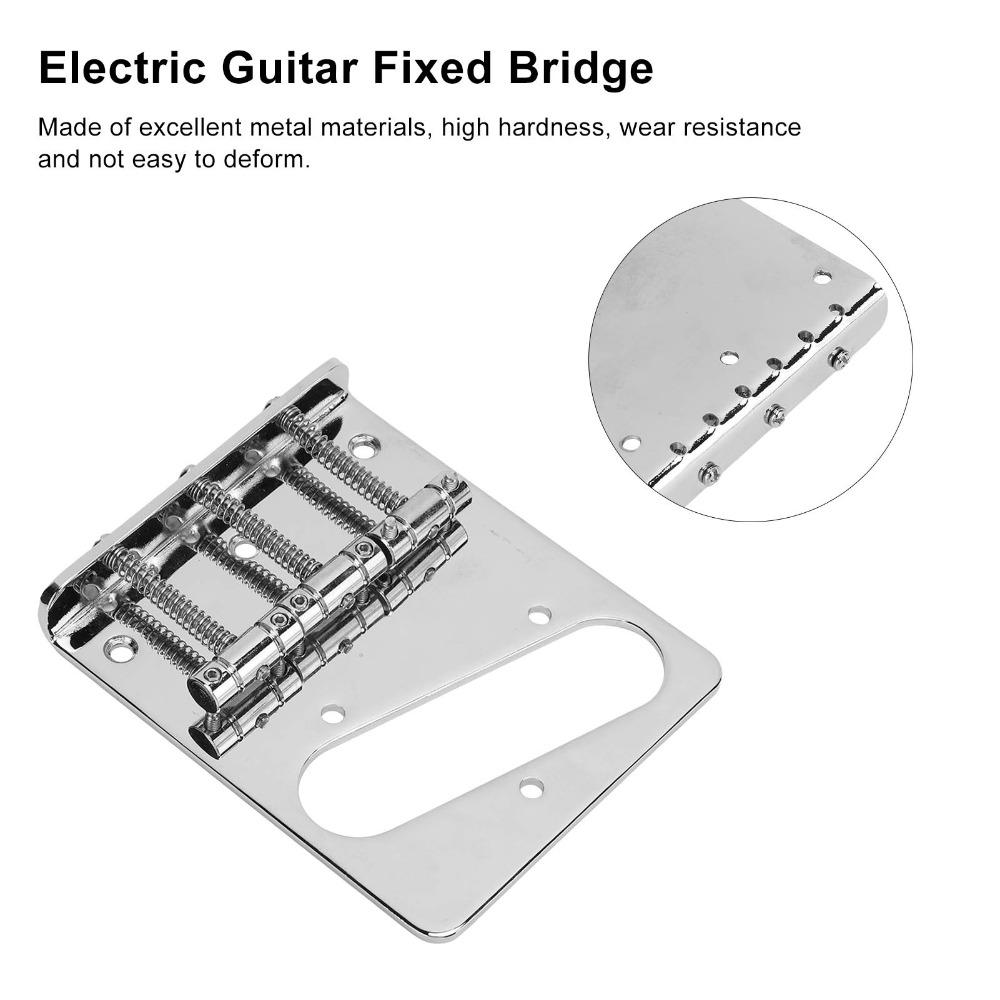 Metal Electric Guitar Bridge 3 Saddles Metal Saddle Bridge Guitar Tailpiece Electric Guitar