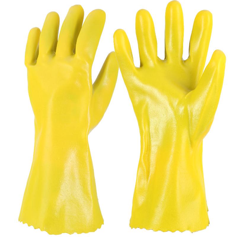 Durable Waterproof Summer Plastic-Coated Rubber Gloves: Thickened, Puncture-Proof, Oil-Resistant for Fish Handling