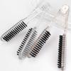 Pro Hairdressing Straightener Hair Brush Nylon Hair Straightening Double Brushes V Shape Comb Clamp Styling Tools Brush