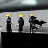 Resin Mini Figurines Decorative 50mm Ancient Sino-Japanese Samurai Warriors Office Cubicle Home Desktop Car Interior Model Gifts