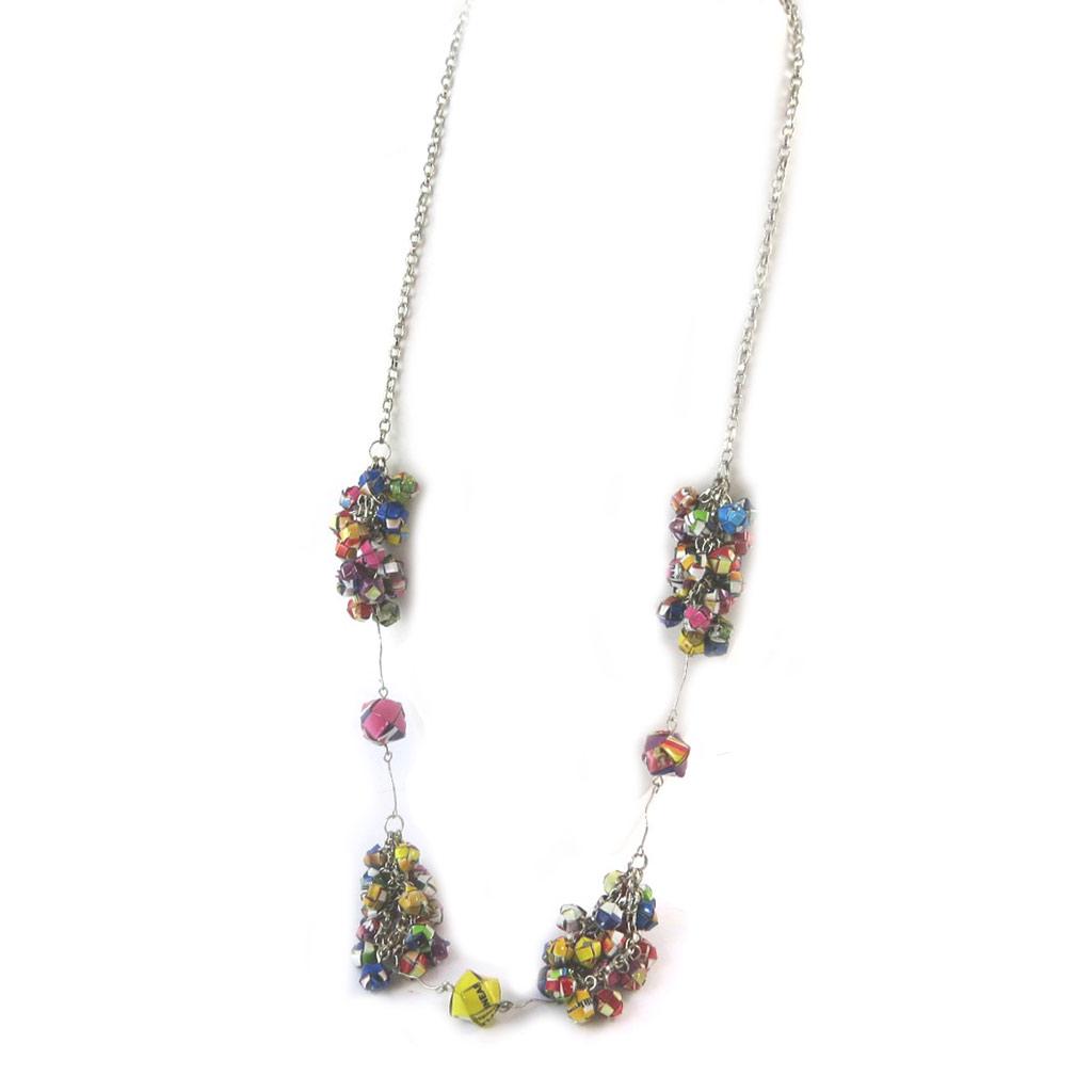 Les Trésors De Lily [N9574] - Multicolored 'New Life' Handmade Leather Long Necklace (handmade)
