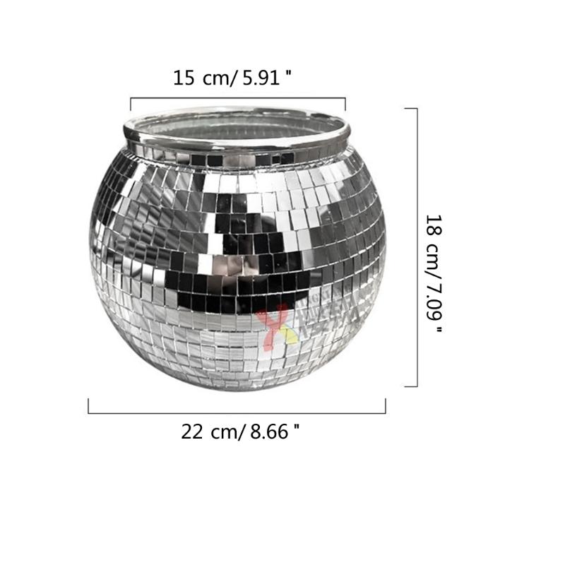 Parties Wine Bucket Beverage Tub Discos Mirrored Ice Bucket Fashion Drinkware for Parities, Summer Gatherings