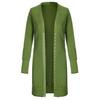 Women Long Sleeve Cardigan Long Button Coat Solid Color Casual Loose Cardigan
