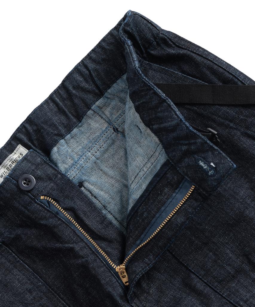 Waildeubeuligseu Bs Belted Fatigue Pants (Denim)