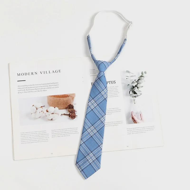 Hnědá retro kostkovaná kravata pro ženy a muže - japonský vysokoškolský styl motýlek