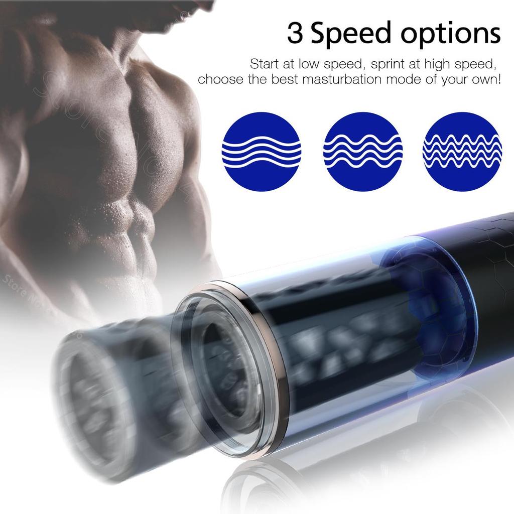 Automatic  Male Masturbation Cup Sucking Heating Piston Penis Training Equipment Machine Realistic Vagina Sex Shop Adult Goods