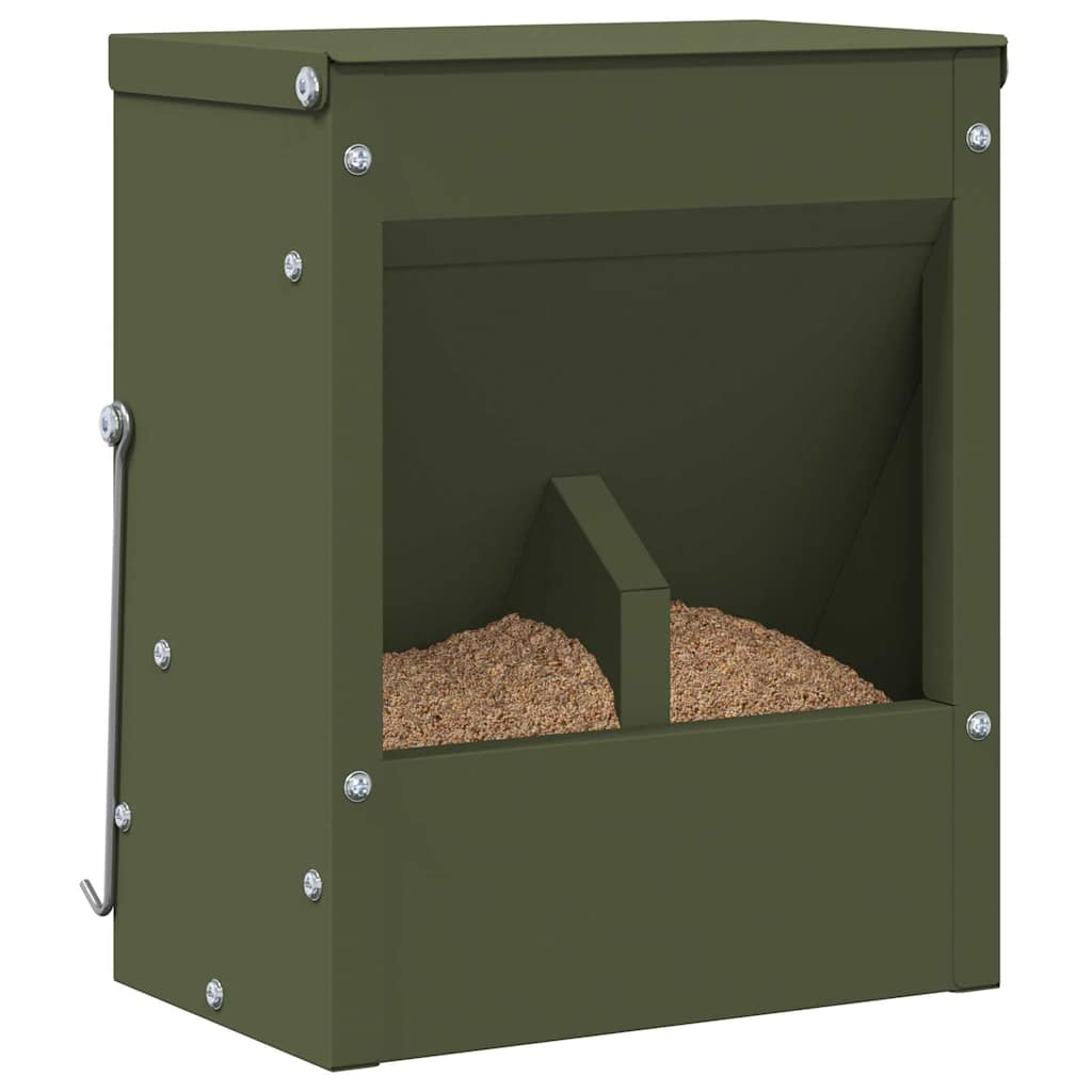 Rabbit Feeder Olive Green 20 X 12.5 X 25 Cm