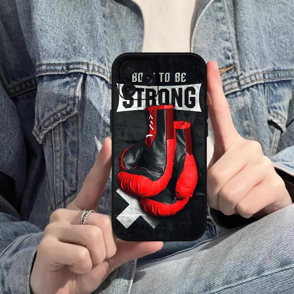 Boxhandschuhe-Telefonhülle für Samsung S20 S21 S22 S23 S24 Note 20 4G 5G Plus Ultra Black Soft Shell