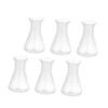 TOYMYTOY 6pcs Plastic Flask Glass Beaker Plastic Beaker Glass Flask Cone Supplies Graduated Bottle Plastic Bottle Triangle Flask PP
