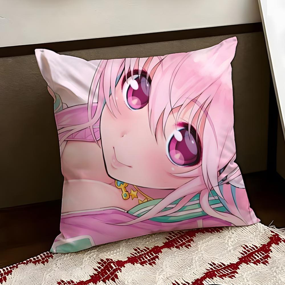 SSUPER Anime SSONICO Cushion Cover Reversible Soft Durable Pillow Cover Home Car MultiScene Use for Daily Comfort